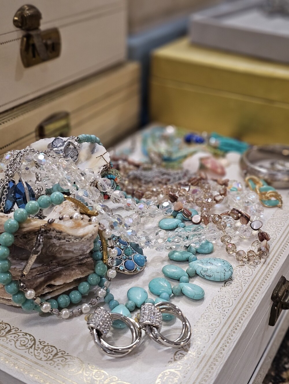 Teal Coastal Colored Mixed Jewelry Lot